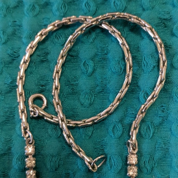 Prom! Vintage Understated Rhinestone Necklace 80s - Picture 3 of 4